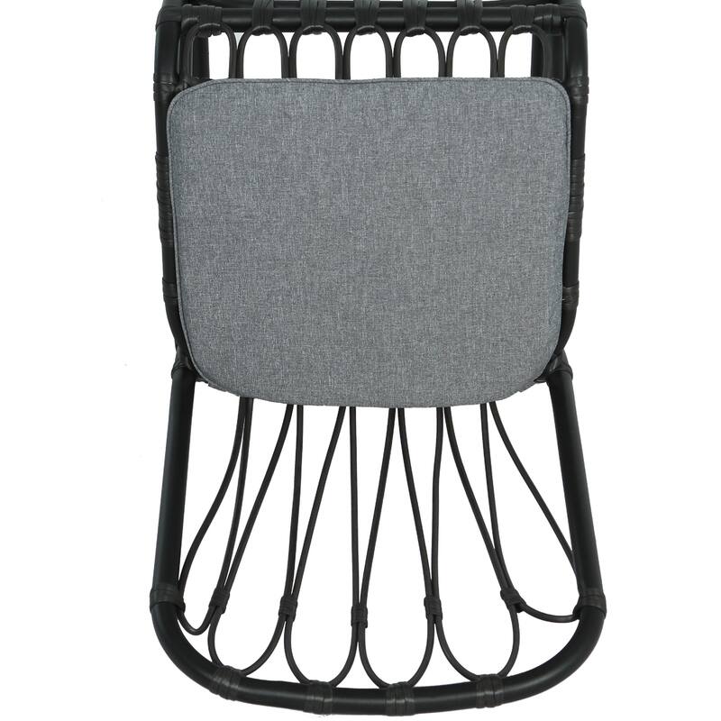 Roomfitters Set of 2 Hand-Woven PE Wicker Petal Chairs, Heavy-Duty 400lb Capacity with Washable Cushions