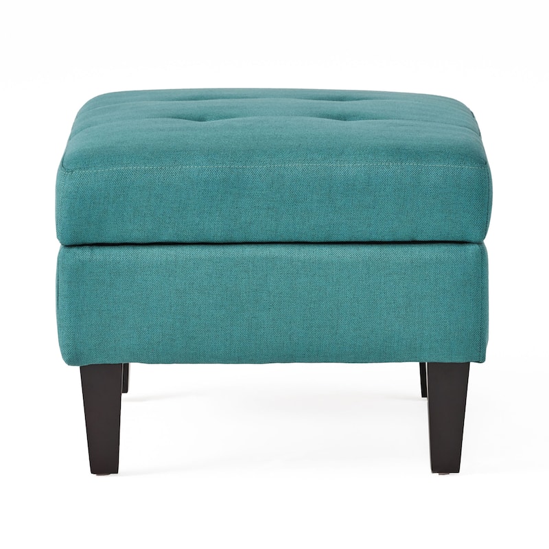 Zahra Tufted Fabric Storage Ottoman by Christopher Knight Home