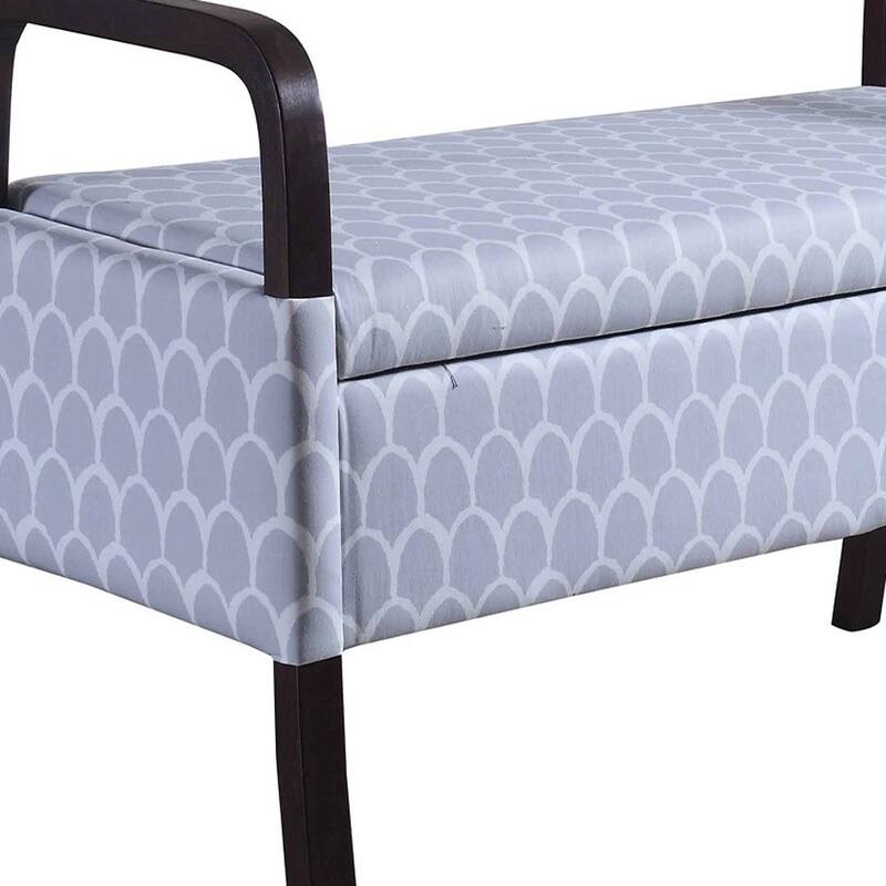 Modern Harvest Neutrals Wooden Storage Bench with Handles