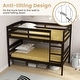 preview thumbnail 19 of 18, Gymax Twin Over Twin Bunk Bed Wooden Convertible Into 2 Beds High