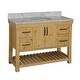 preview thumbnail 10 of 14, KitchenBathCollection Birmingham 48" Bathroom Vanity with Carrara Marble Top