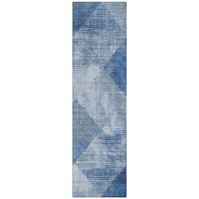 Machine Washable Indoor/ Outdoor Diamond Ombre Chantille Rug