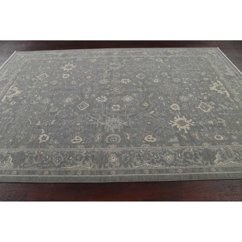 Silver Washed Turkish Ziegler Wool Area Rug Home Decor Carpet - 6'7" x 9'10"