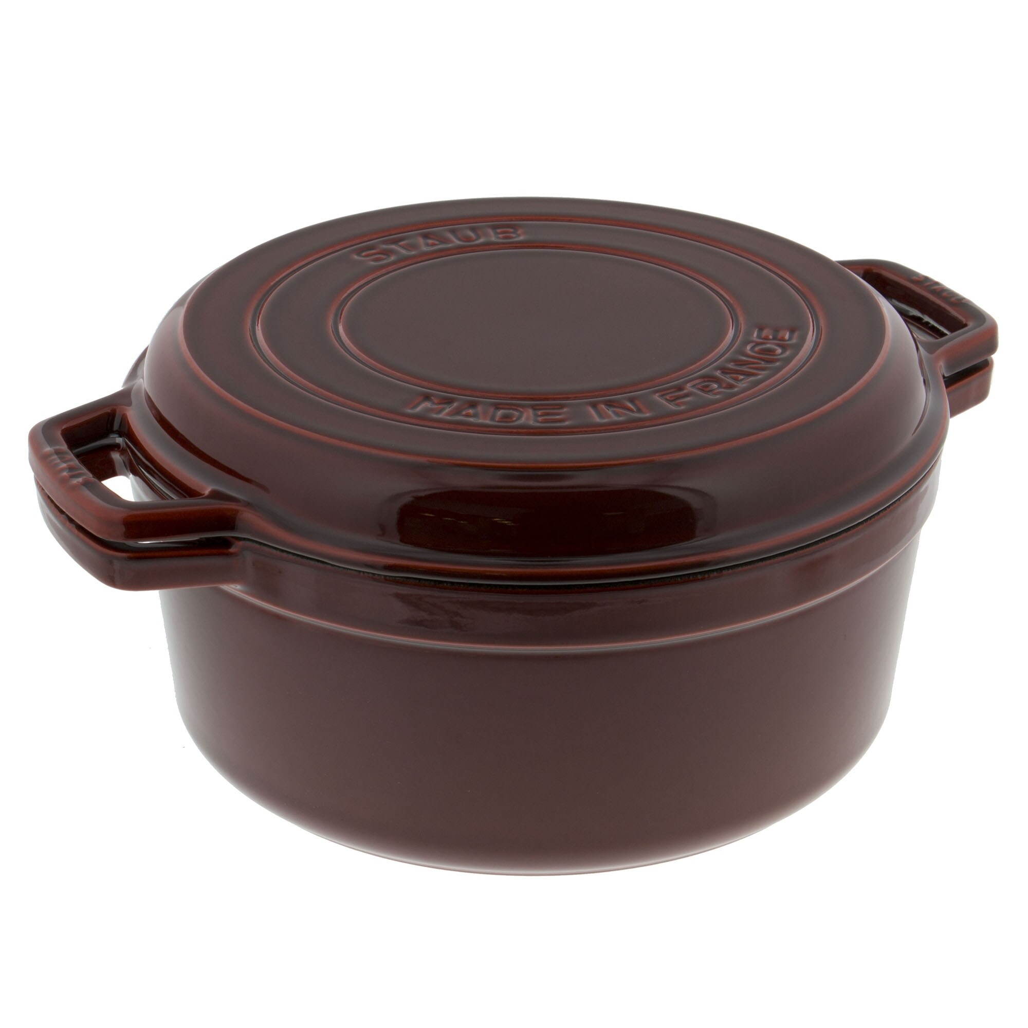 Staub Cast Iron 7 qt Braise Grill Brick Red Bed Bath