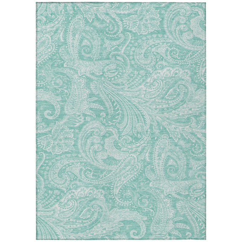 HomeRoots Paisley Transitional Rectangle Outdoor Rug