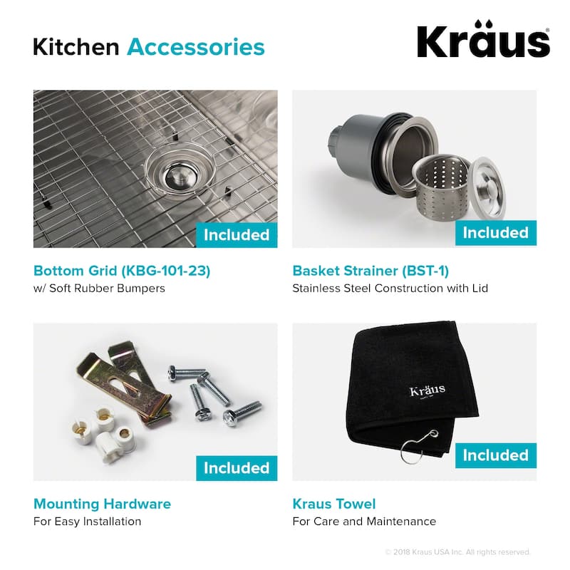 KRAUS Standart PRO Stainless Steel 23 inch Undermount Kitchen Sink