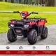 preview thumbnail 5 of 7, 12V Kids Electric ATV Quad with LED Headlights, AUX/USB Ports, and Twin Motors