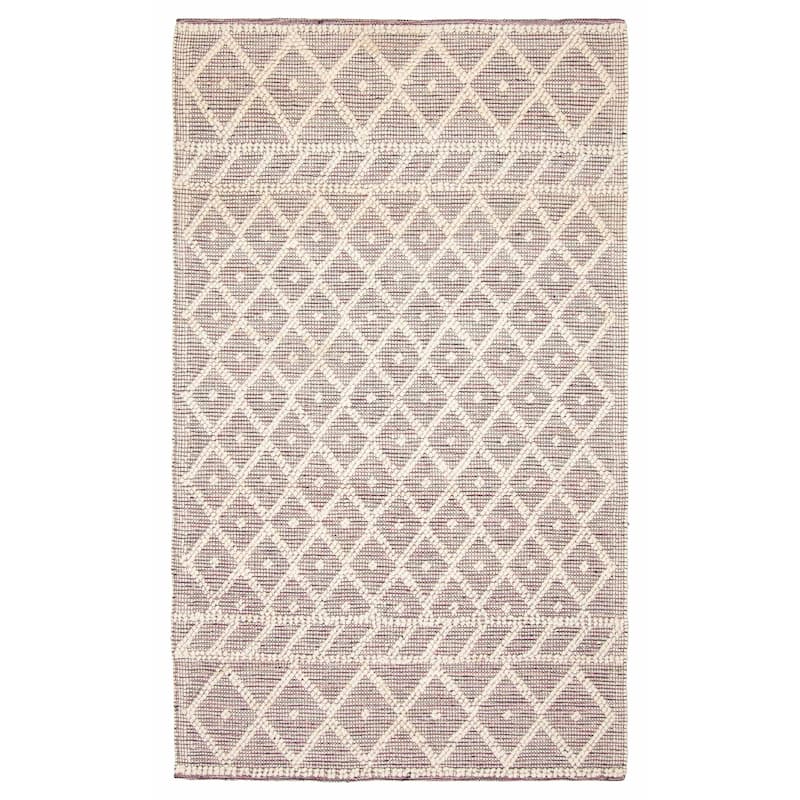 ECARPETGALLERY Braid weave Sienna Cream Wool Rug - 4'11 x 8'3 - Cream - 4'11 x 8'3