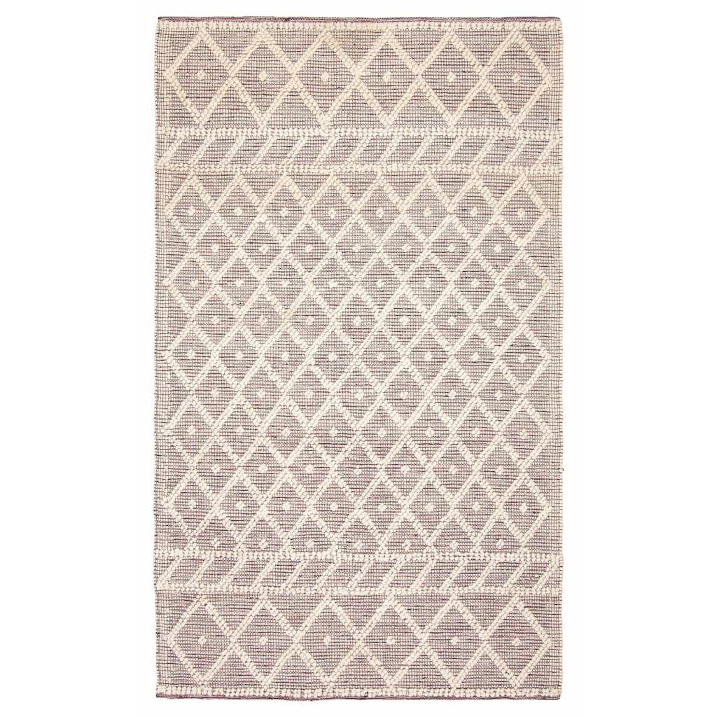 ECARPETGALLERY Braid weave Sienna Cream Wool Rug - 4'11 x 8'3