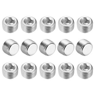 Hex Counter Sunk Plug, Air Pipe Fitting 1/2 Inch G Male Pipe Adapter 15pcs - 1/8" G 5pcs