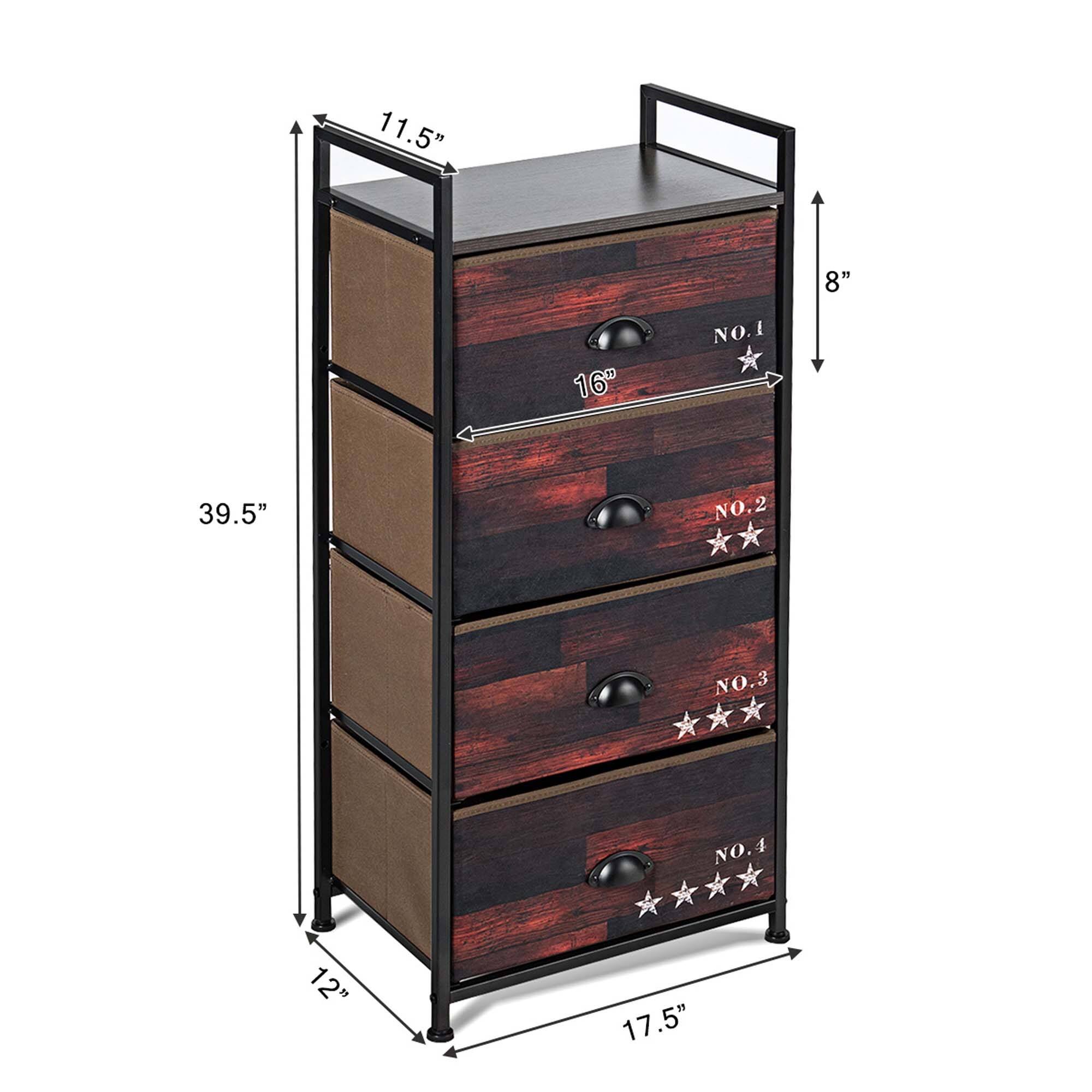4 Drawer Fabric Dresser Storage Tower Steel Frame Closet Bed Bath & Beyond 38407588
