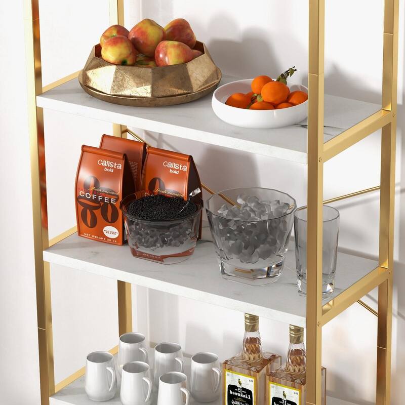 Modern 5-Tier Bookcase for Bedroom, Living Room
