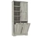 preview thumbnail 69 of 75, GDFStudio - Elijah Tall Bathroom Cabinet with Tilt-Out Laundry Hampers and Adjustable Shelves