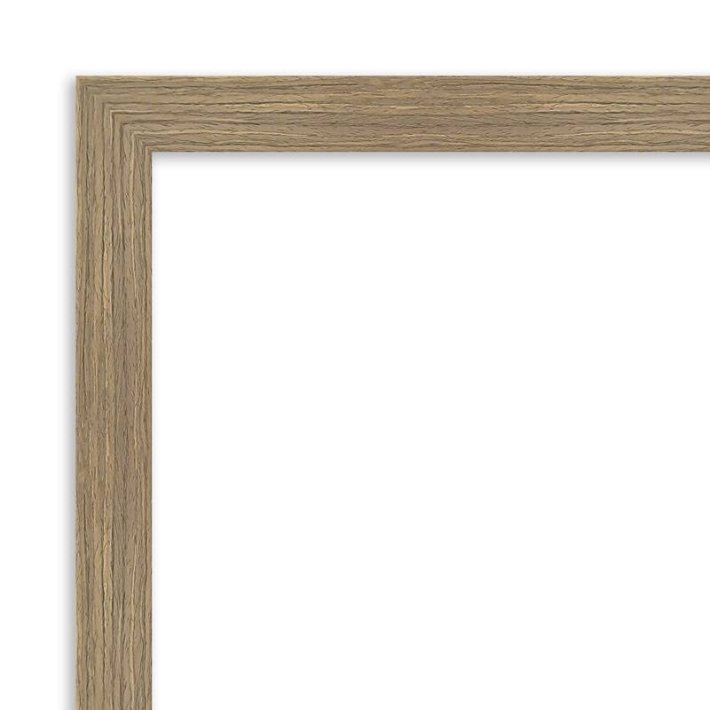 Amanti Art Woodgrain Stripe Blonde Framed Dry Erase Magnetic Board