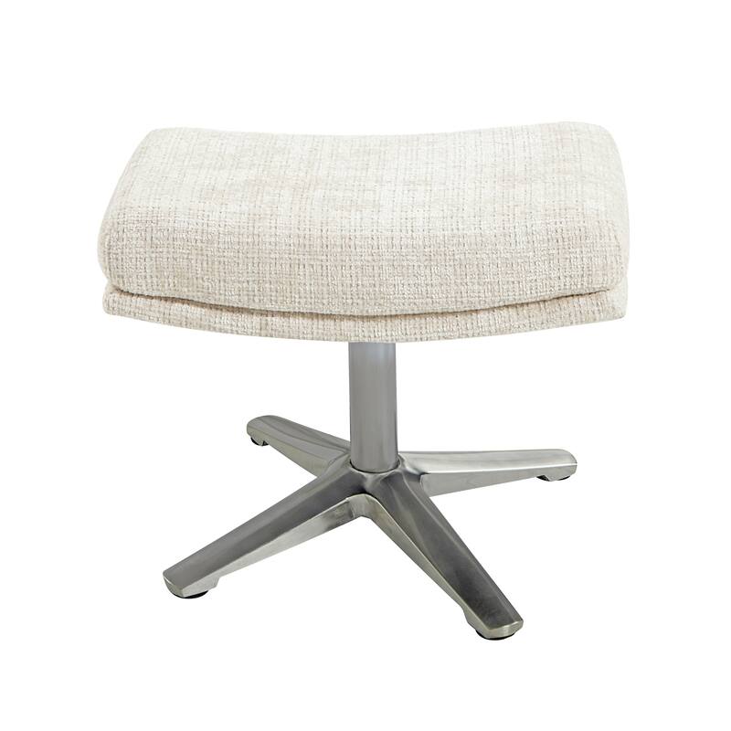 Pax 29" Chenille Swivel Chair with Ottoman - Metal Base
