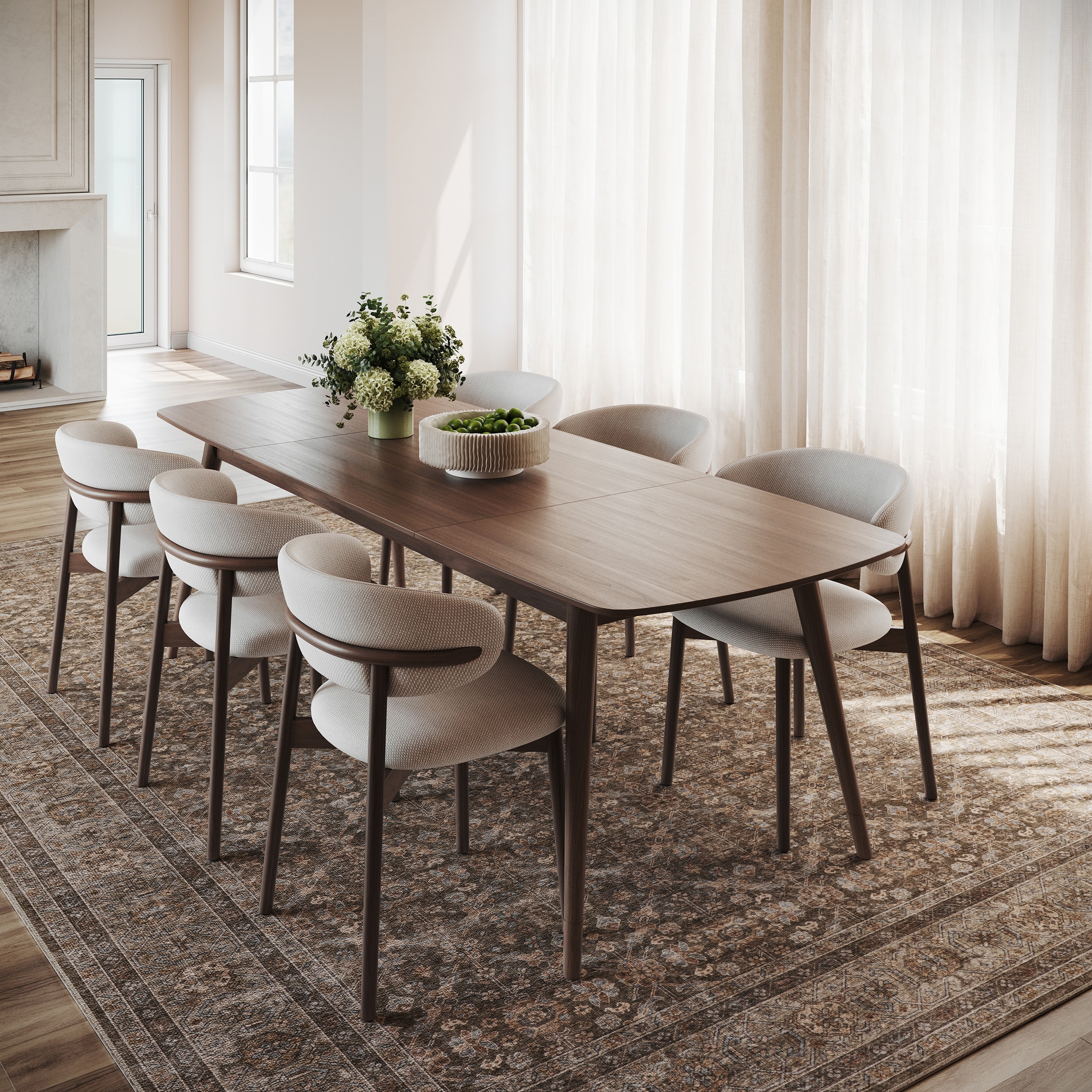 Nuloom Serelith Traditional Floral Washable Area Rug