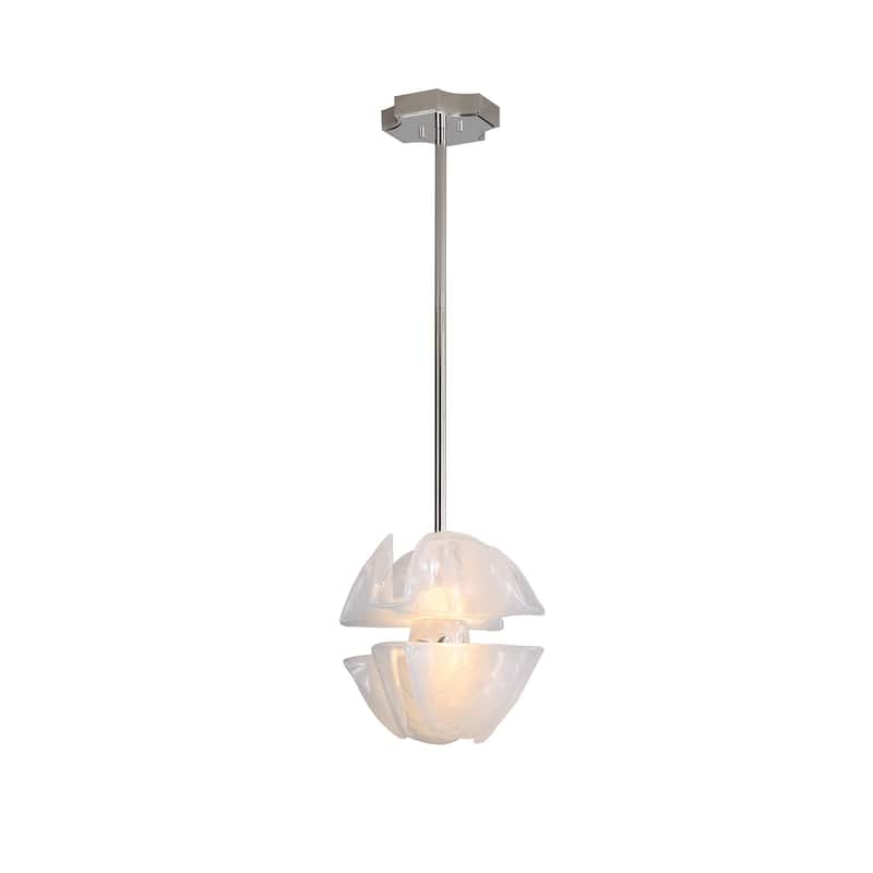 Golden Lighting Glacier Integrated LED Pendant in Polished Nickel - Gold
