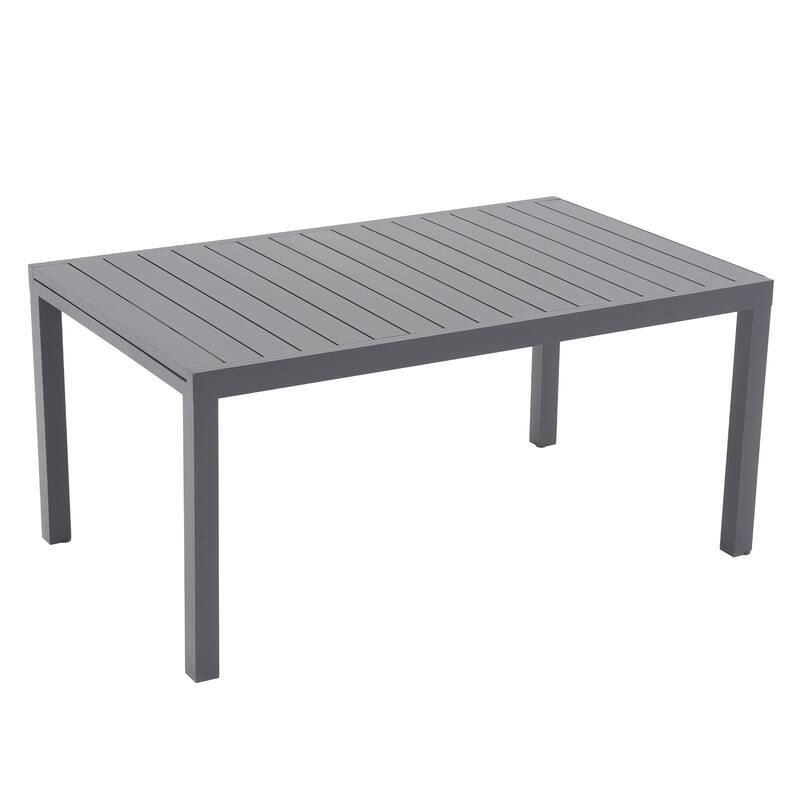 Outdoor Patio Dining Sets with Rattan Chairs and Aluminum Extendable Dining Table for 8 Persons