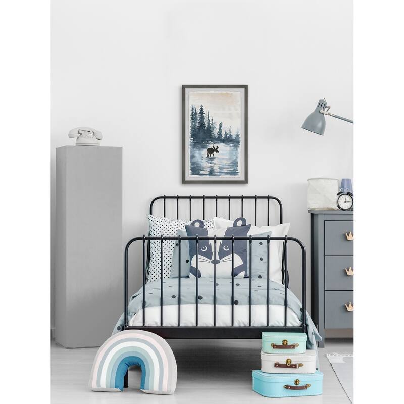 Crossing the Lake Framed Wall Art, Scenic Beauty - A Captivating Landscape for Your Walls