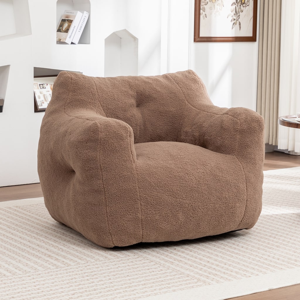 Bean Bag Chair, Bean Bag Sofa Chair with Armrests Stuffed High-Density Foam, Lazy Sofa Comfy Chairs BeanBag Chair