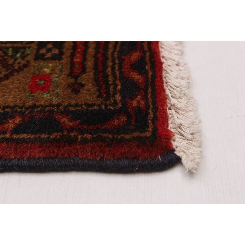 ECARPETGALLERY Hand-knotted Andelz Cream, Red Wool Rug - 2'8 x 11'3