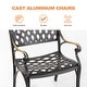preview thumbnail 6 of 10, Nuu Garden Outdoor 3-Piece Bistro Set with Umbrella Hole, Black with Gold-Painted Edge
