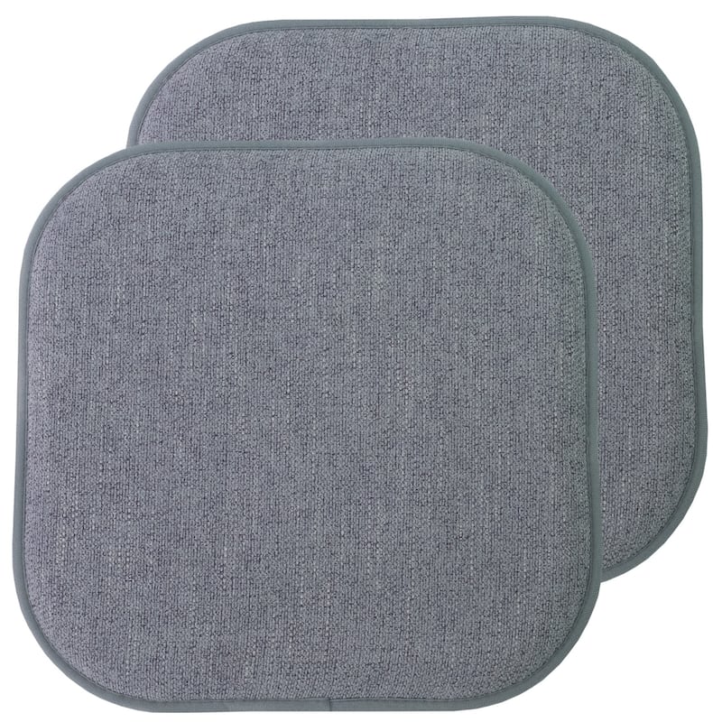 Sweet Home Collection Alexis Memory Foam Non Slip Back Chair Pad Cushion - 16"x16"
