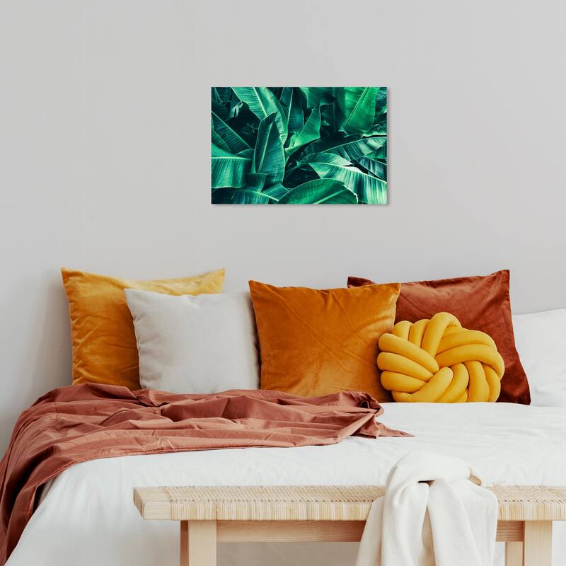 Wynwood Studio Canvas Floral and Botanical Lush Leaves Green and Tropical Wall Art Canvas Print - 16 x 24