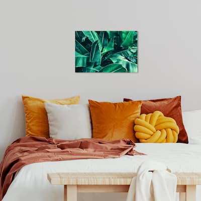 Wynwood Studio Canvas Floral and Botanical Lush Leaves Green and Tropical Wall Art Canvas Print