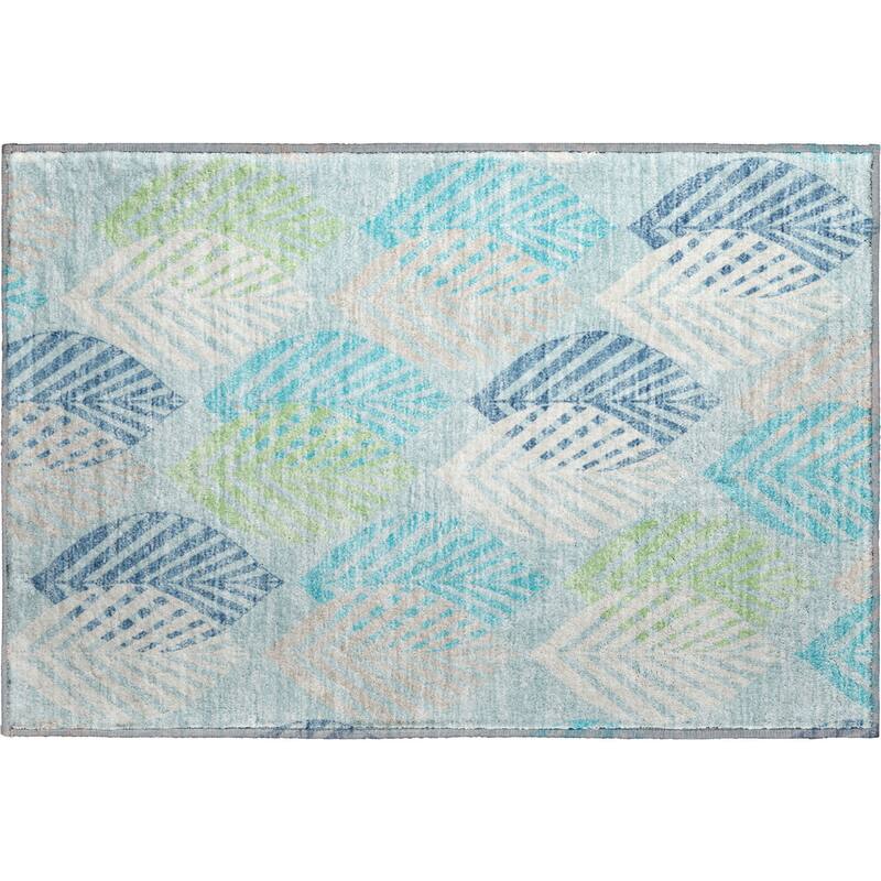Premium Washable Super Soft Farmhouse Leaves Mayfield Rug