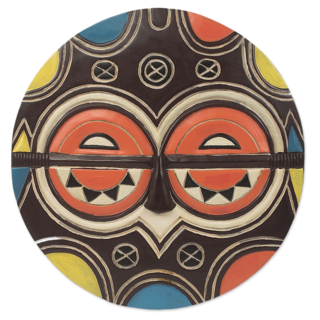 Novica Kidumu Society African wood mask