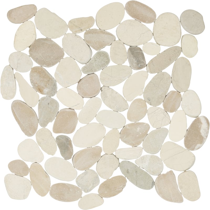 Daltile Pebble Oasis Natural Stone Flat Pebble Mosaic 12" x 12" (11 PC per Carton) (10.78 SQFT per Carton)
