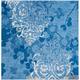 SAFAVIEH Adirondack Roxy Damask Floral Distressed Rug - 8' x 8' Square - Light Blue/Dark Blue