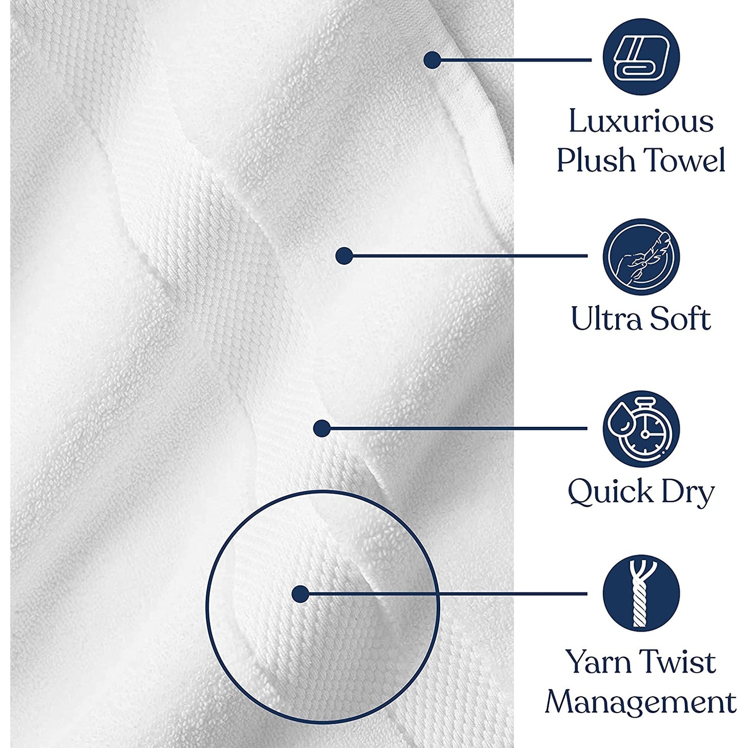 Organic Cotton Luxuriously Plush Bath Towel 20 Piece Set, GOTS & OEKO-TEX  Certified