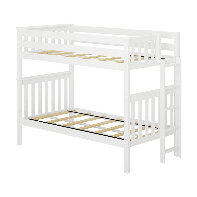 Max and Lily Twin over Twin Bunk Bed with Ladder on End