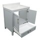 preview thumbnail 105 of 146, Nevado 37" Bathroom Vanity with Cultured Marble Vanity Top Sink in White with White Basin