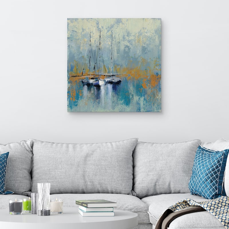 Boats in the Harbor III by Silvia Vassileva Canvas Art Print