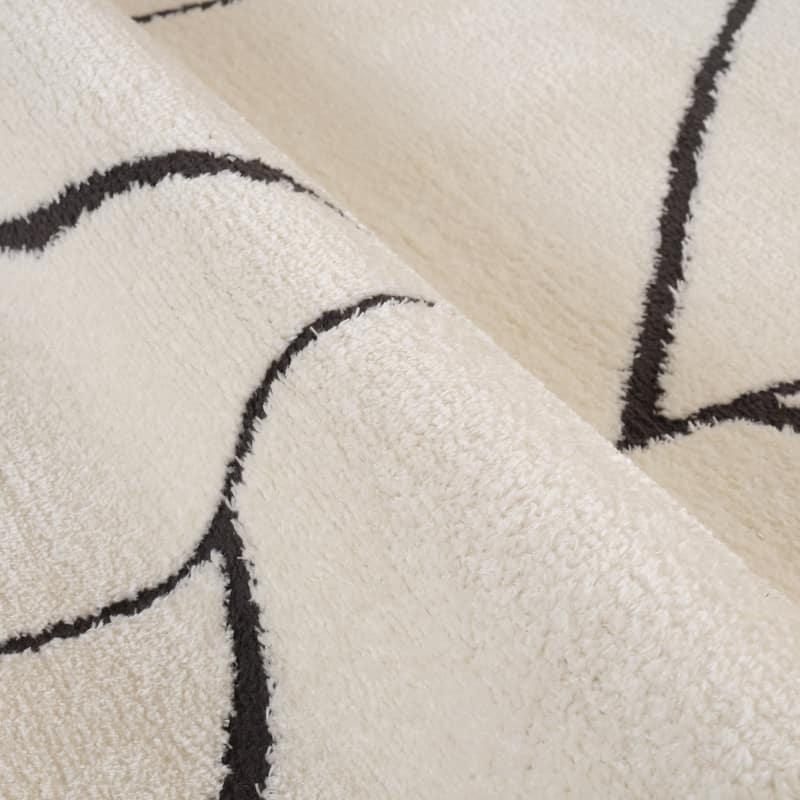 Mulan Ivory Moroccan Power-Loom Area Rug 2' x 3'