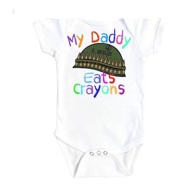 Military Crayon - Baby Boy Girl Clothes Infant Bodysuit Funny Cute Newborn