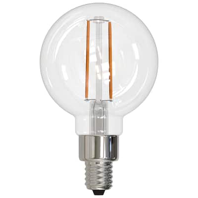 Bulbrite Pack of (4) Dimmable Filament G16 Candelabra (E12) LED Bulb