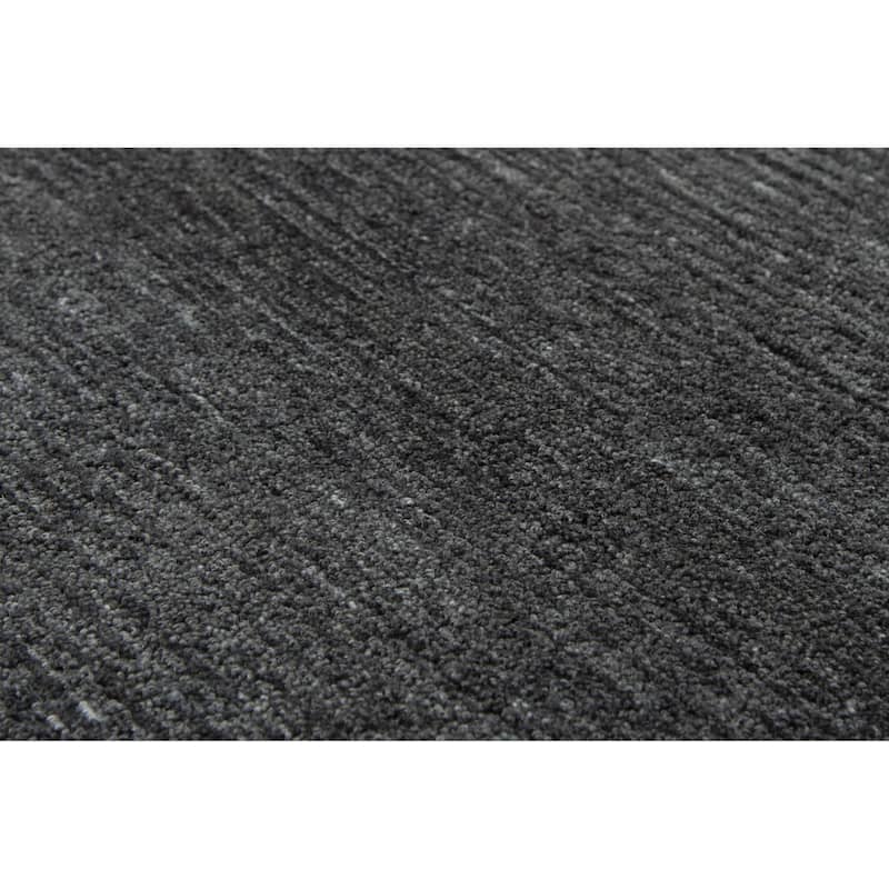 Alora Decor Luna Charcoal Solid Tone-on-tone Hand-tufted Rug