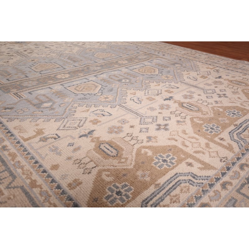 Tribal Geometric Khotan Oriental Area Rug Handmade Wool Carpet - 8'11" x 12'2"