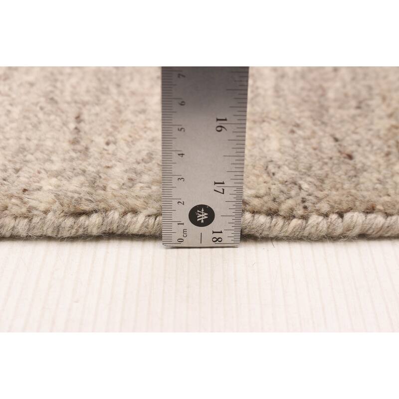 ECARPETGALLERY Hand-knotted Tangier Light Grey Wool Rug - 5'1 x 7'11