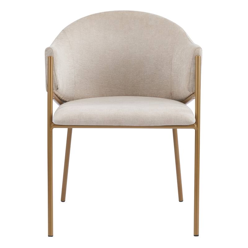 Christopher Knight Home - Victoria Velvet Upholstered Dining Chair Set with Gold Metal Frame