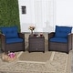 preview thumbnail 7 of 81, Costway 3PCS Patio Rattan Furniture Set Cushioned Conversation Set - See Details