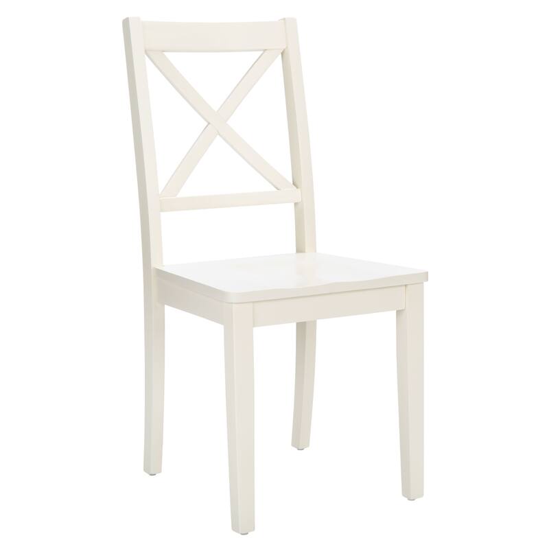 SAFAVIEH Lulla Farmhouse x-Back Dining Chair (Set of 2) - 18.4" W x 19.9" L x 37" H - 18Wx20Dx37H