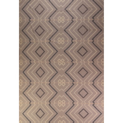 Geometric Kilim Durrie Oriental Large Area Rug Oriental Carpet - 10'7" x 14'6"
