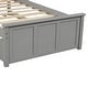 preview thumbnail 7 of 16, Platform Bed with Twin Size Trundle, Twin Size Frame, Gray