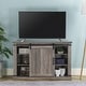 preview thumbnail 4 of 22, 47" Rustic Farmhouse Barn Door TV Stand for 55" TVs Antique Pine