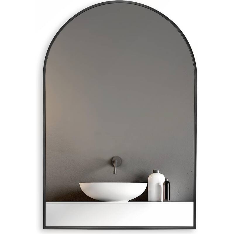 20x30 Inch Metal Framed Arched Bathrrom Mirror